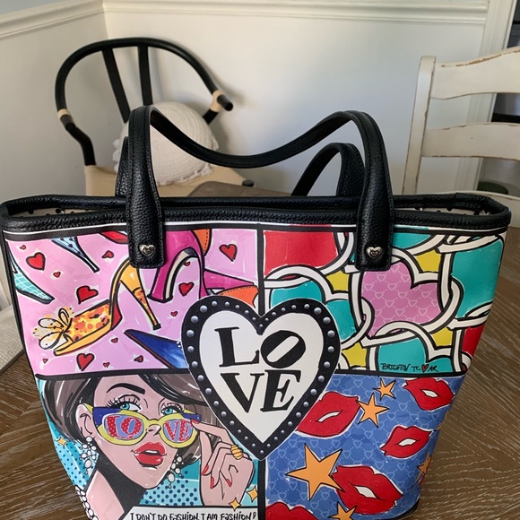 Brighton Pop Art Tote with Love Design - Main Image